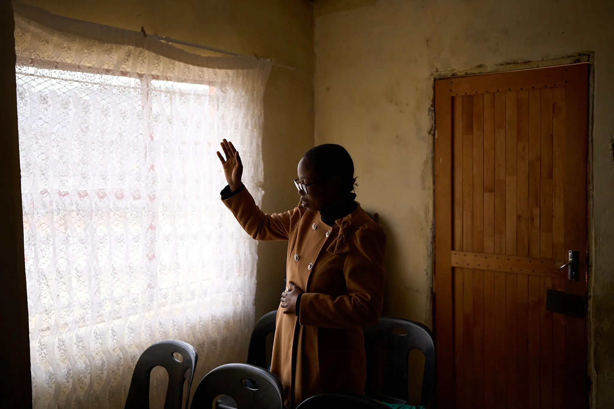 A woman praying